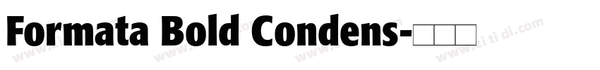Formata Bold Condens字体转换